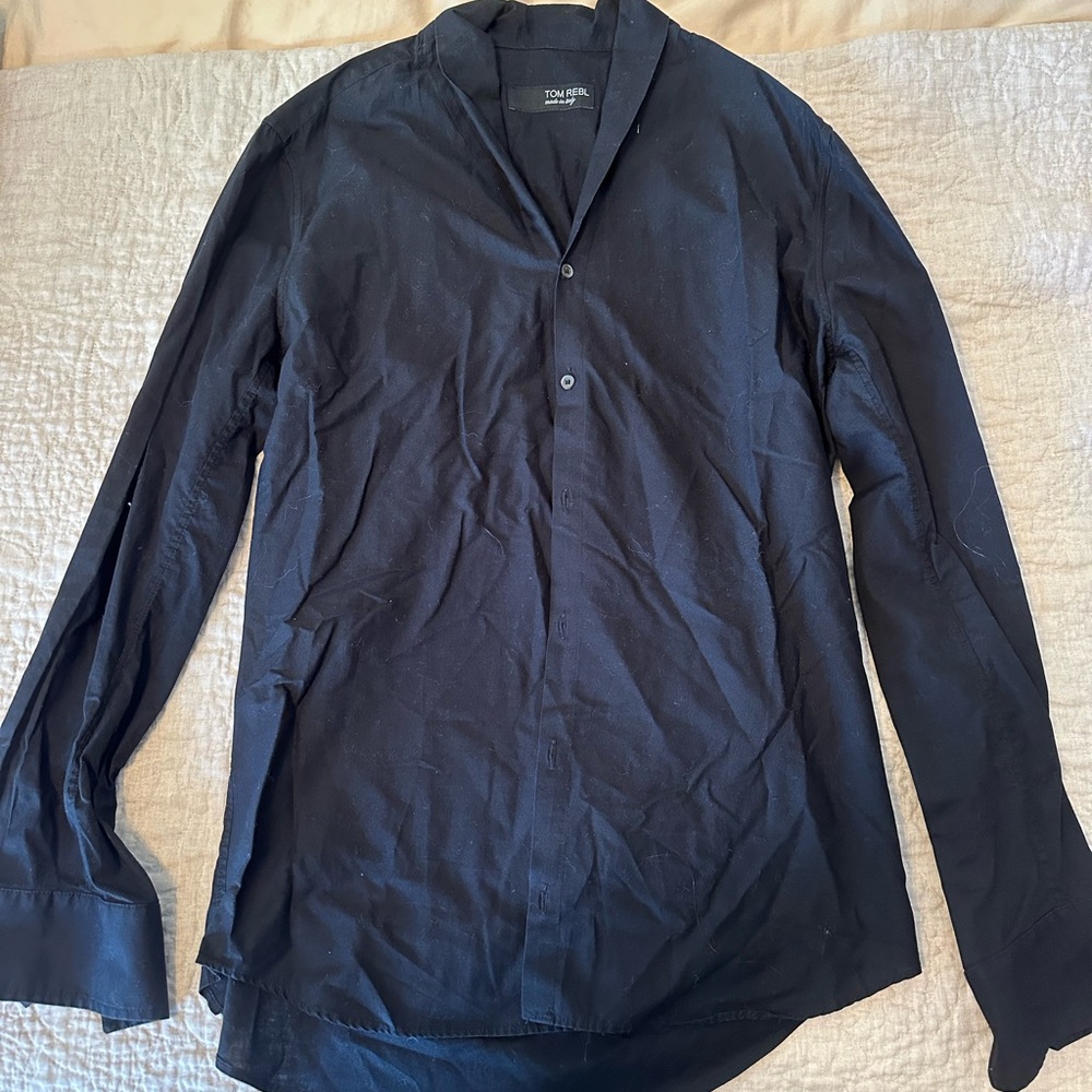 Tom Rebel Cotton button down mens medium dress shirt